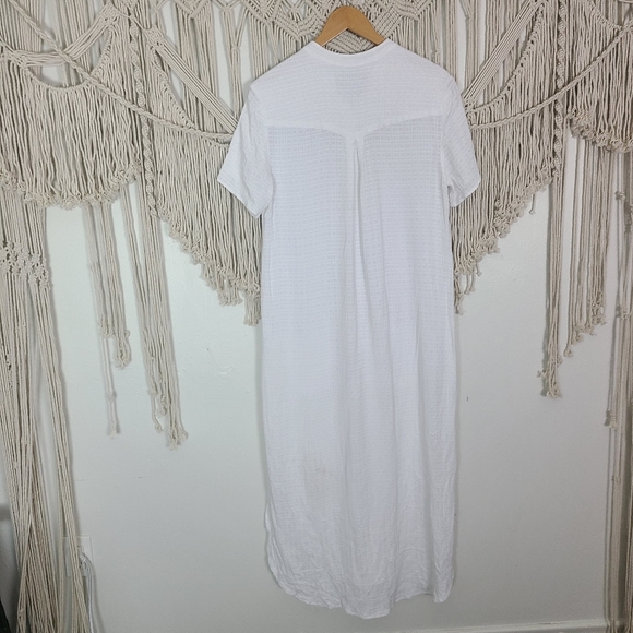 Reformation White Ghana Midi Button Up Dress Size L - Picture 8 of 12